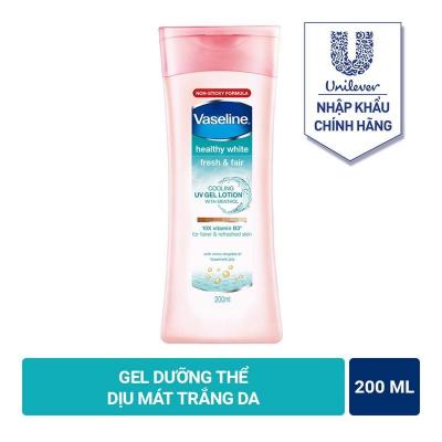 Sữa dưỡng thể Vaseline dịu mát sáng da healthy white fresh & fair cooling uv gel lotion